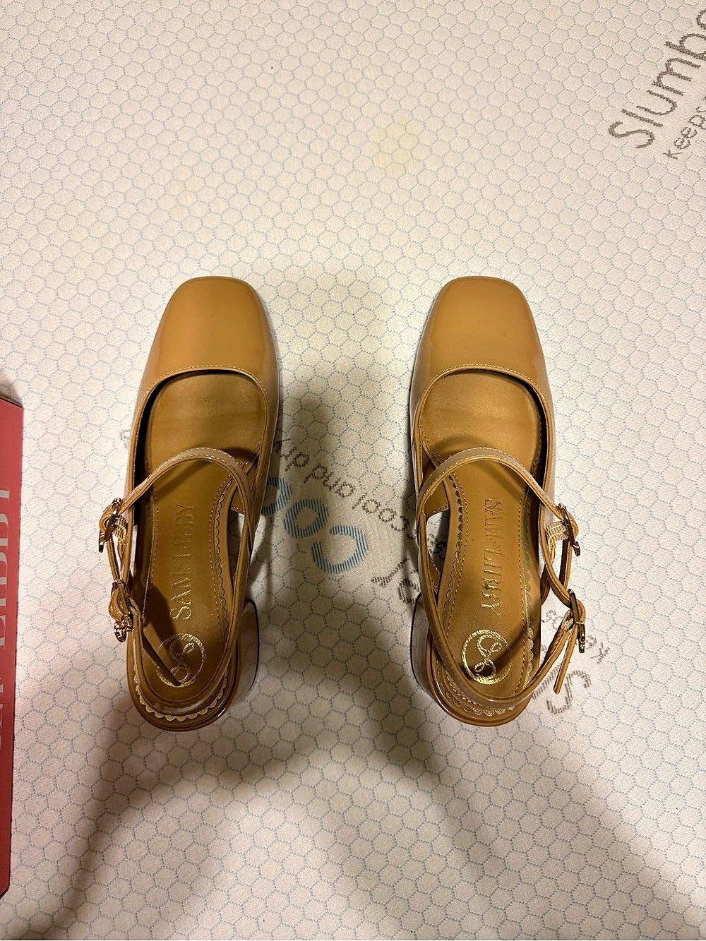 Sam & Libby Grace Leather-Look Strappy Heels US 8 Like New